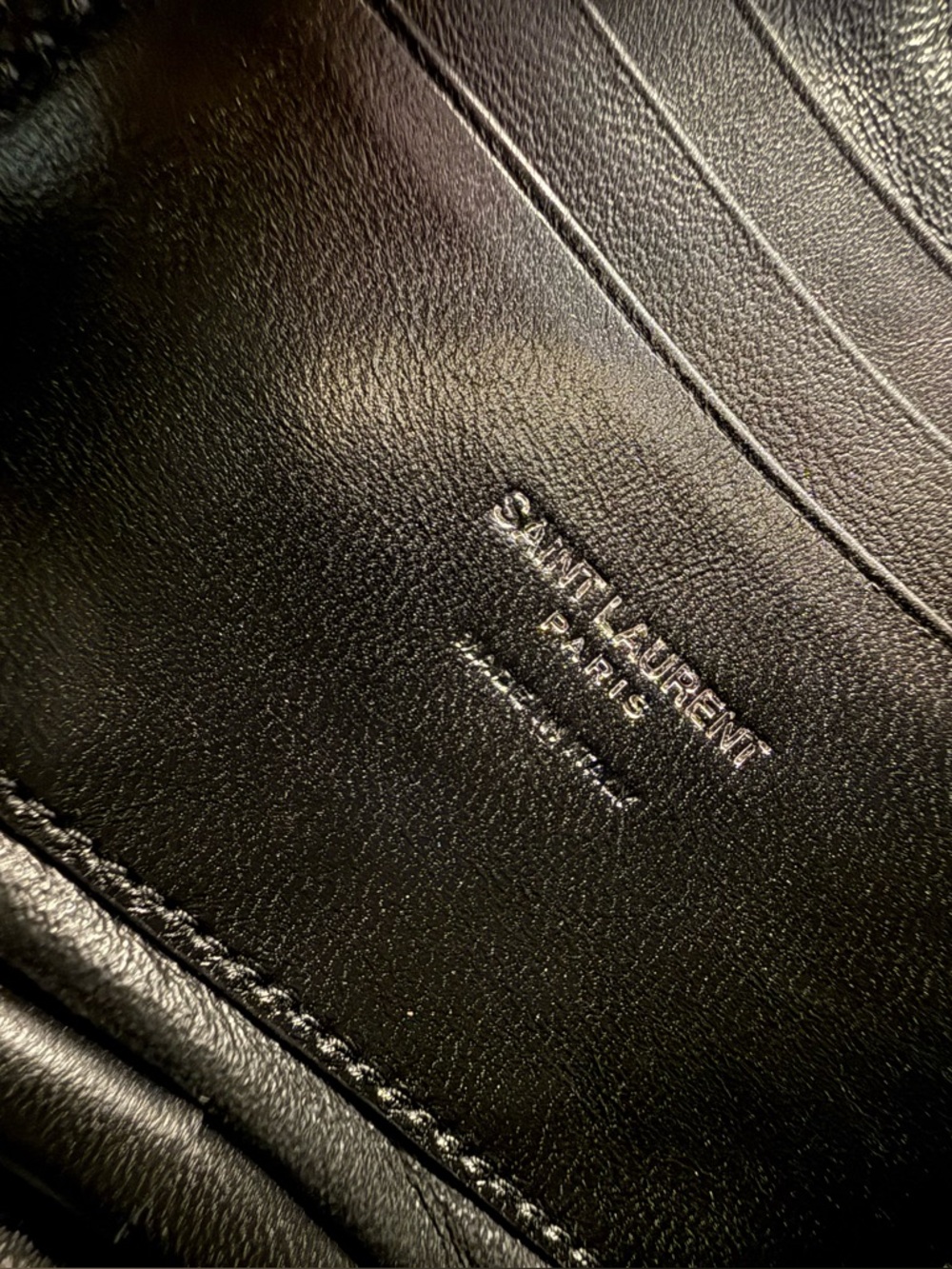 Saint Laurent YSL Monogram Mini Lou Camera Bag ~ Black with Silver Hardware - Picture 5 of 16